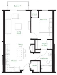 One Bedroom B1